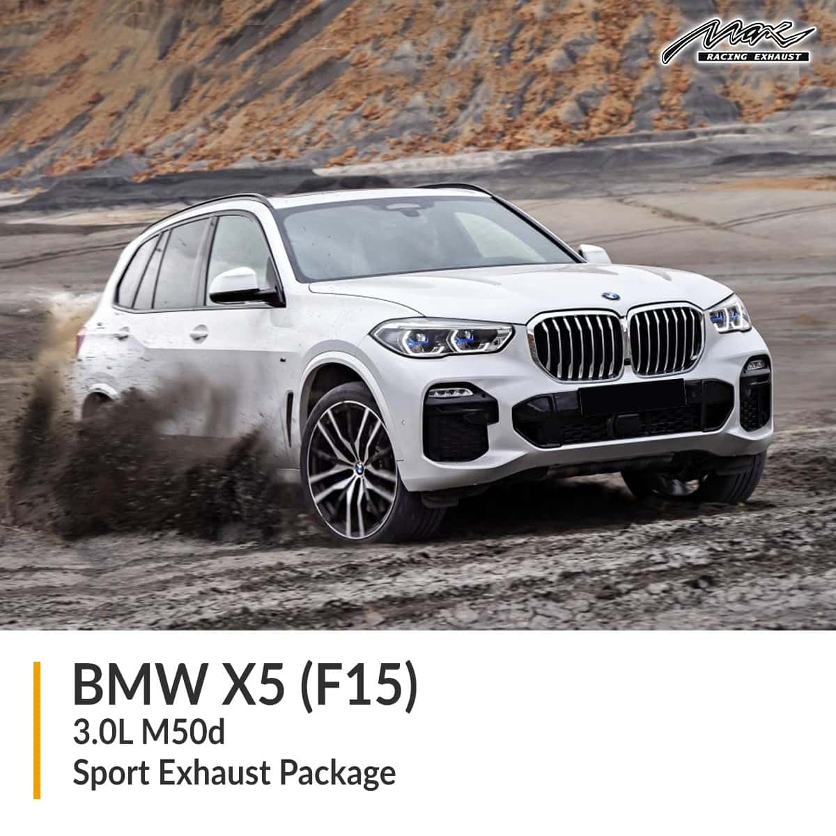 BMW F15 X5 3.0L M50d Sport Exhaust Package | Max Racing Exhaust