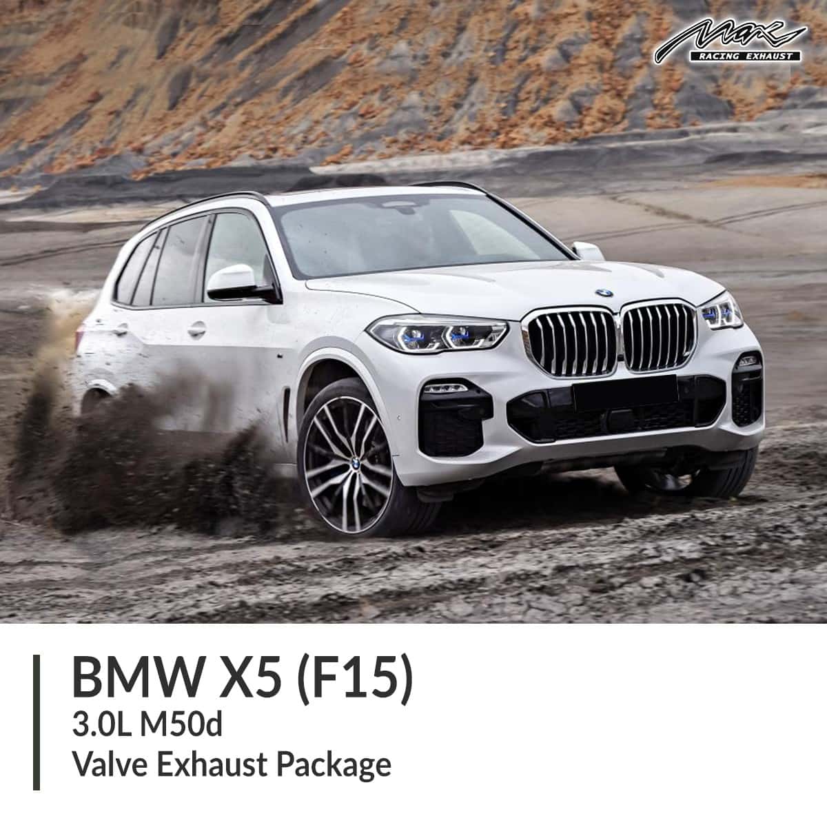 BMW F15 X5 3.0L M50d Valve Exhaust Package | Max Racing Exhaust