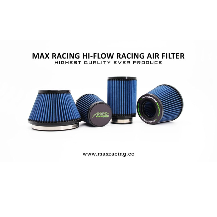 Max Racing Washable Dry Type High Flow Racing Open Pod Air Filter