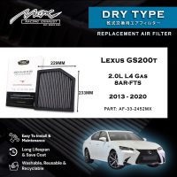 33-2452MX Performance Drop-in Air Filter for Lexus GS200t 2.0L L4 Gas 8AR-FTS 2013-2020