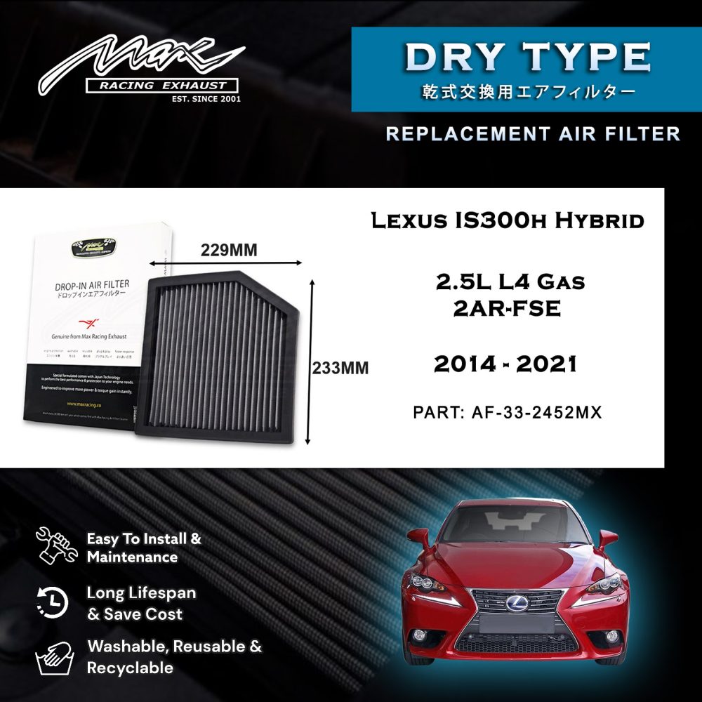 2014 2021 Lexus IS300h Hybrid 2.5L L4 Gas 2AR FSE