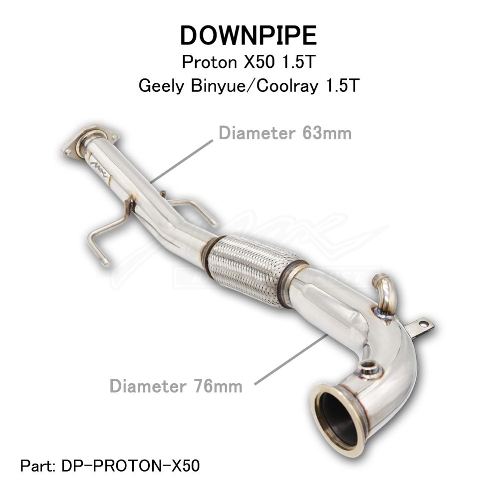 Proton X50 Geely Coolray Geely Binyue 1.5 Turbo Max Racing Exhaust Turbo Downpipe