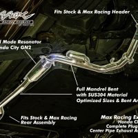 Honda City GN2 централен монтаж Max Racing Exhaust