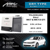 Высокоэффективный воздушный фильтр 33-3005MX для Volkswagen Golf MK7 и MK7.5 GTI 2.0L L4 Gas 2013-2019 годов выпуска.