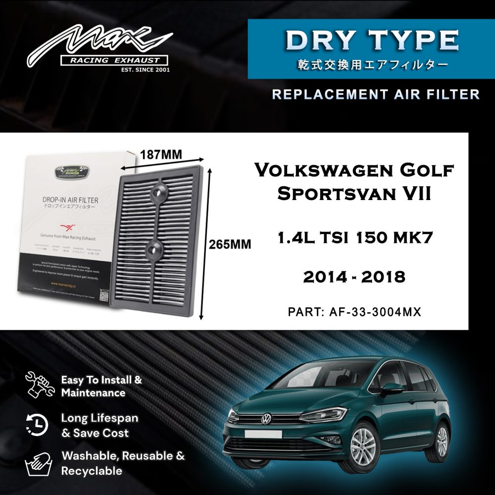 2014-2018 Volkswagen Golf Sportsvan VII 1.4L TSI 150 MK7 2014 2018 Volkswagen Golf Sportsvan VII 1.4L TSI 150 MK7