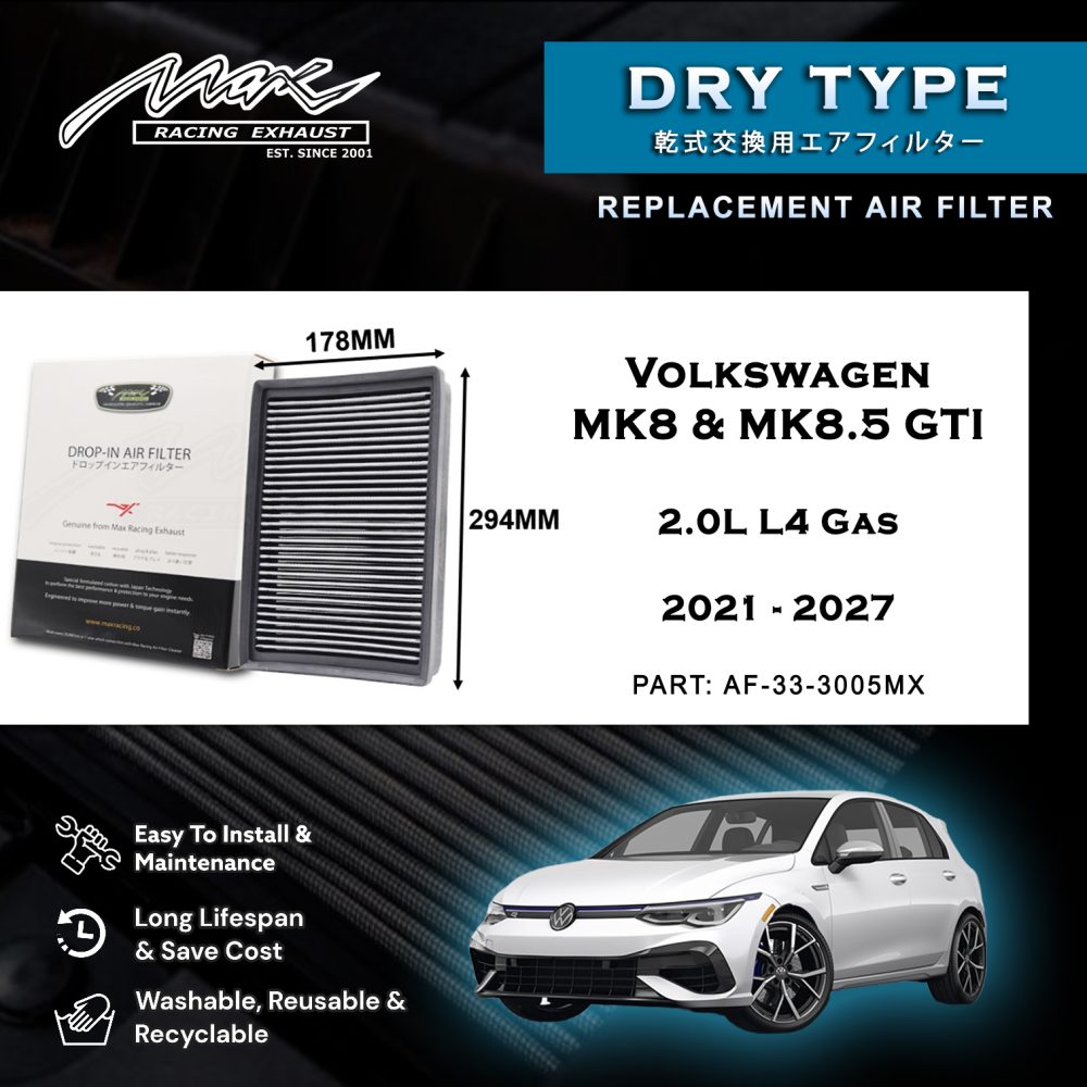 Volkswagen Golf MK8 MK8.5 GTI 2.0L L4 bencin, letnik 2021-2027