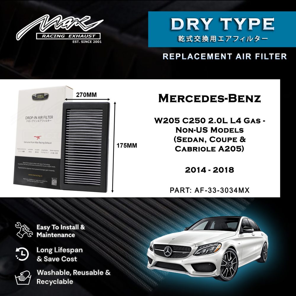 2014 2018 Mercedes Benz W205 C250 2.0L L4 Gas Non US Models Sedan Coupe Cabriole A205
