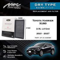 33-3080MX Performance Drop-in Air Filter for Toyota Harrier XU80 2.5L L4 Gas 2021 to 2027