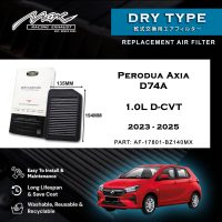 17801-BZ140MX Performance Drop-in Air Filter for Perodua Axia A300 D74A 1.0L D-CVT 2023 - 2025