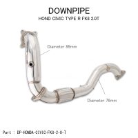 Honda Civic Type R FK8 2.0L Turbo Downpipe & Front Pipe Set