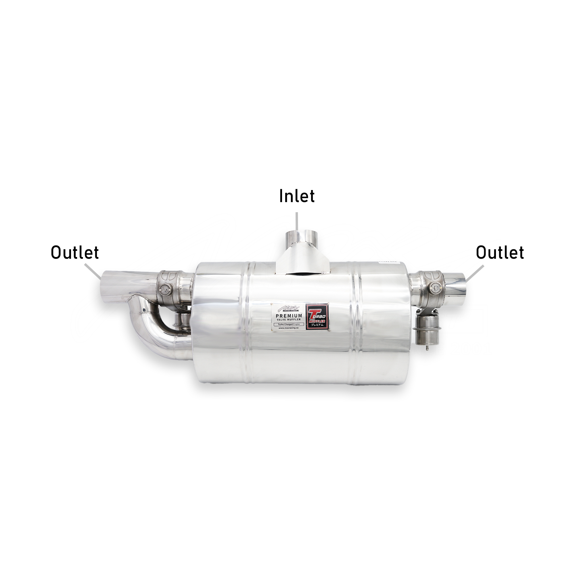 VT-TU-9-T Max Racing Premium Turbo T Box Valve Muffler for
