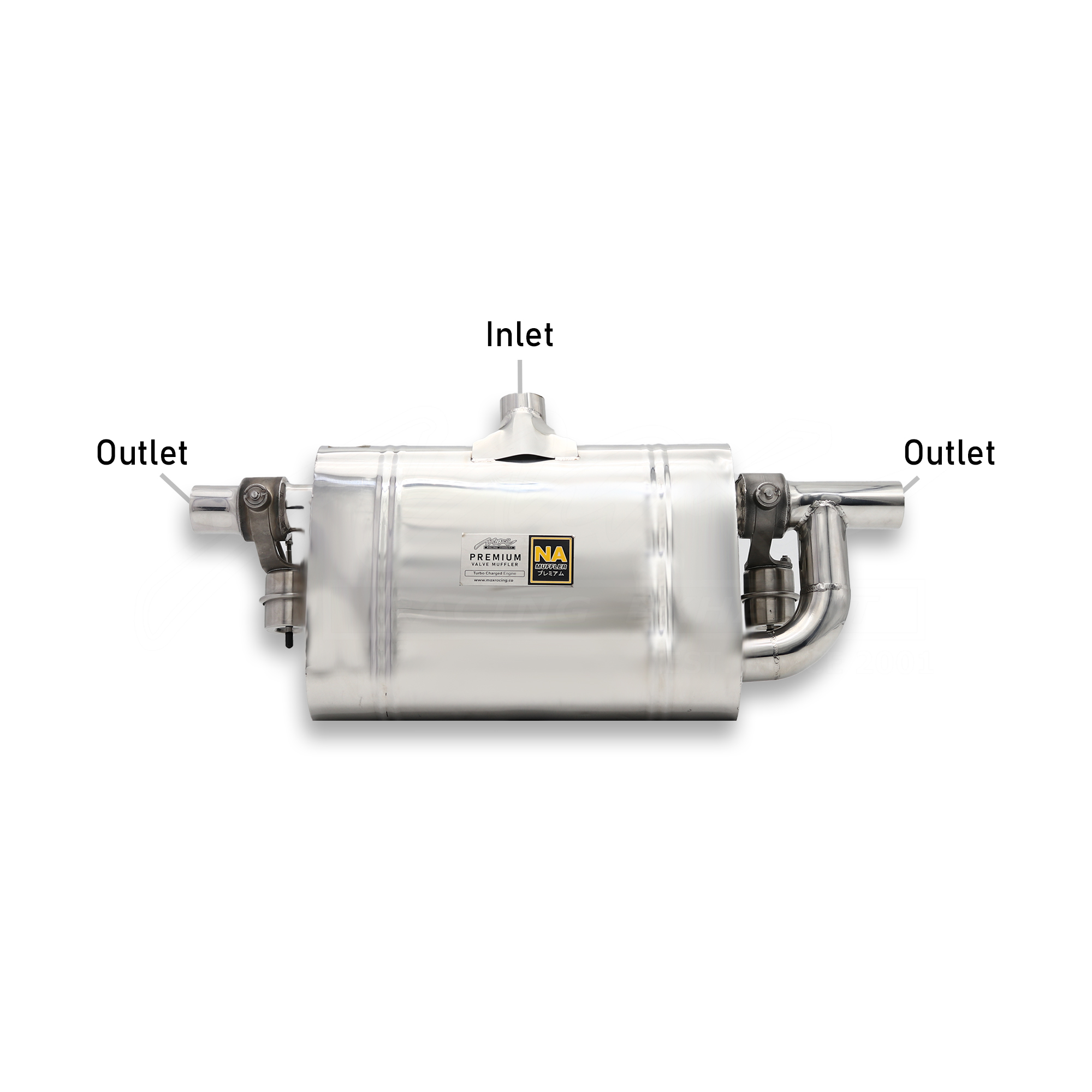 Max Racing Filter Box VT-NA-17-T Max Racing Premium NA T Box Valve Muffler for Naturally ...