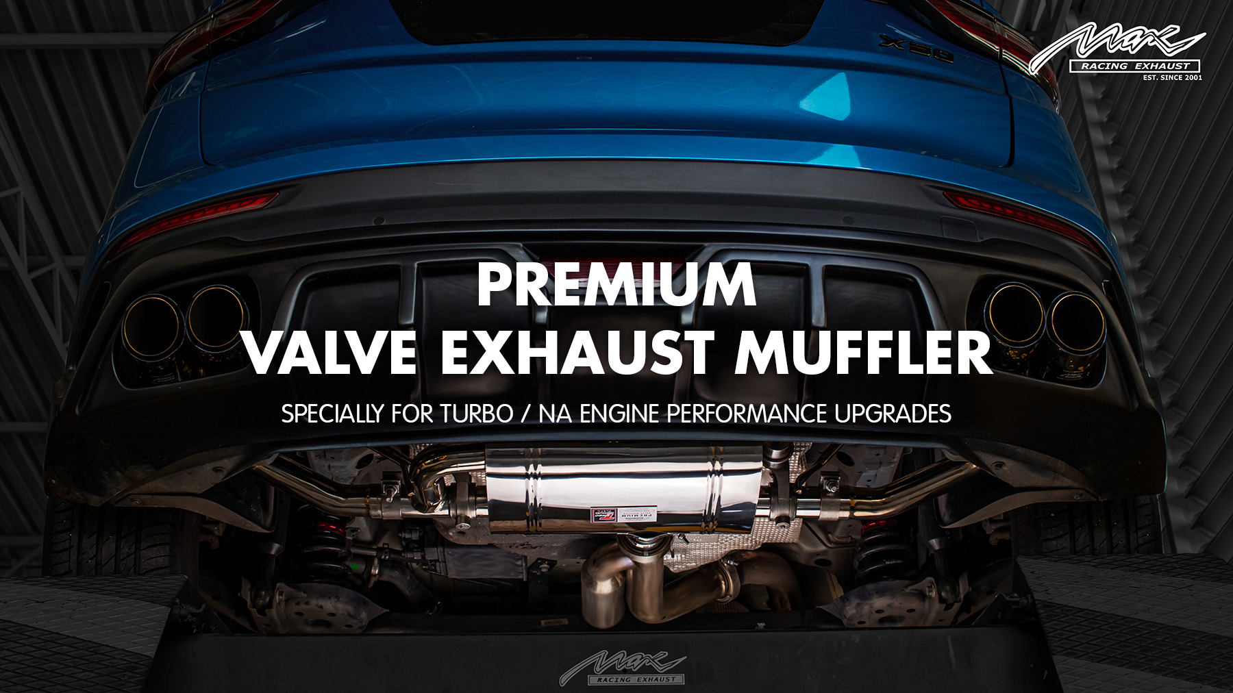 VT-TU-9-T Max Racing Premium Turbo T Box Valve Muffler for