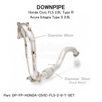 Honda Civic FL5 Turbo Downpipe front pipe Max Racing 89mm 70mm outlet set for performance upgrade 10