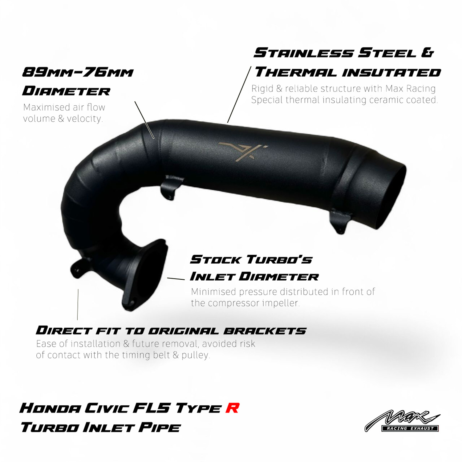 Max Racing Honda Civic FL5 Type R Turbo Inlet