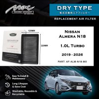 AF-ALM-N18-MX Performance Drop-in Air Filter for Nissan Almera N18 1.0L Turbo 2019 to 2026